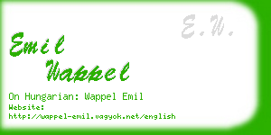 emil wappel business card